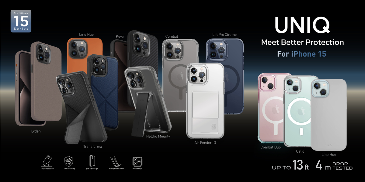 อาร์ทีบีฯ ต้อนรับการเปิดตัว iPhone 15 ส่งเคสกันกระแทก 9 รุ่นจากแบรนด์ UNIQ ลุยตลาด